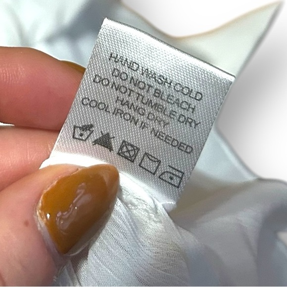 Majorelle Mariel Blouse White Ruffle Long Sleeve Chiffon Vneck Top Sz XXS - Picture 11 of 11